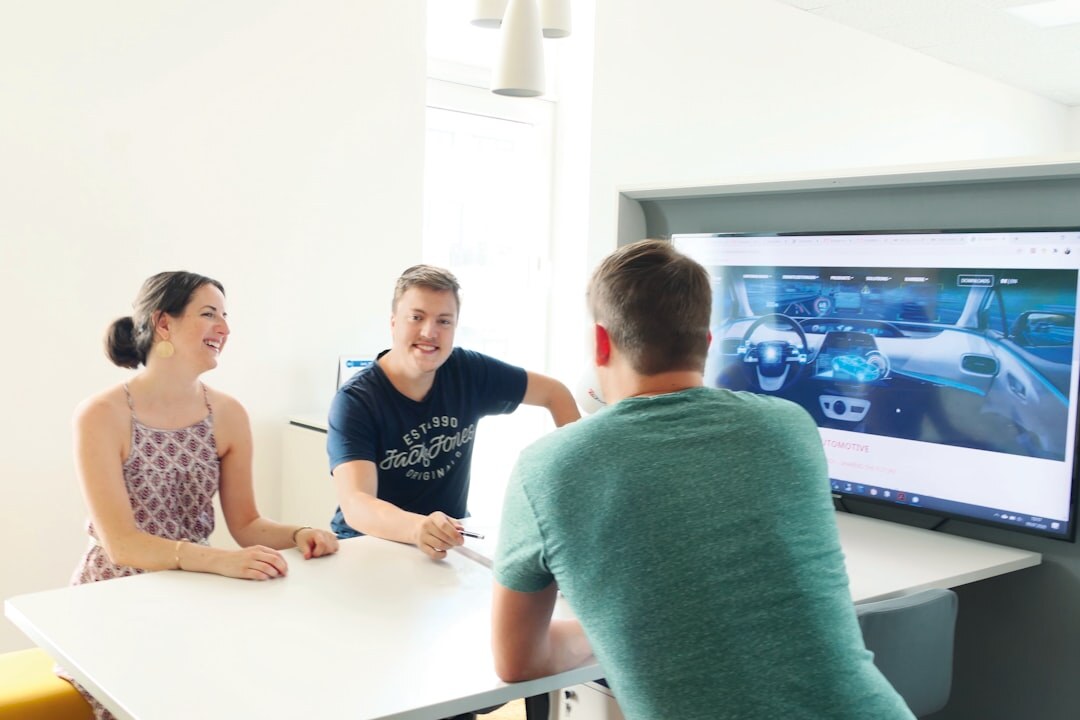 Business team collaborating at a conference table