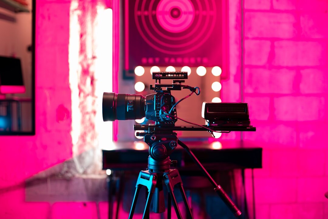 Professional media production broadcast studio with cameras